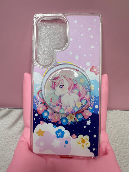 One set Phone cases with Magnetic Pop sockets